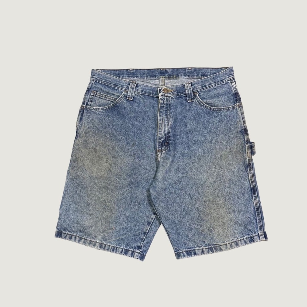 Wrangler Mens Carpenter Denim Shorts Medium Wash Blue Size 36 64WC4DI